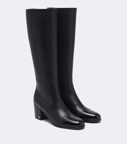VLogo leather knee-high boots - Valentino Garavani - Modalova