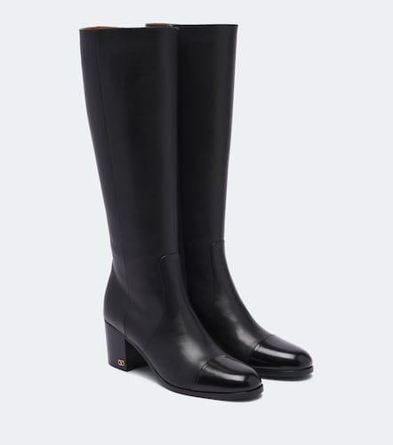 VLogo leather knee-high boots - Valentino Garavani - Modalova