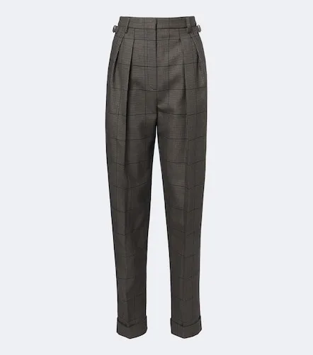 Mugler Checked wool straight pants - Mugler - Modalova