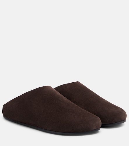 Hudson shearling-lined suede mules - The Row - Modalova