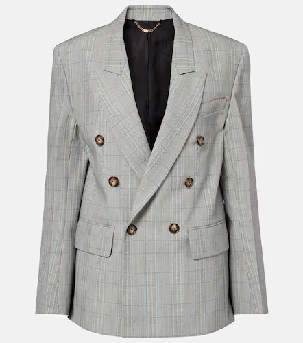 Blazer de lana virgen a cuadros - Victoria Beckham - Modalova