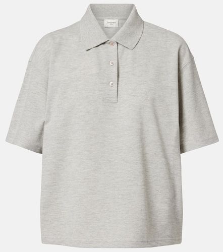 Cassandre cotton-blend pique polo shirt - Saint Laurent - Modalova