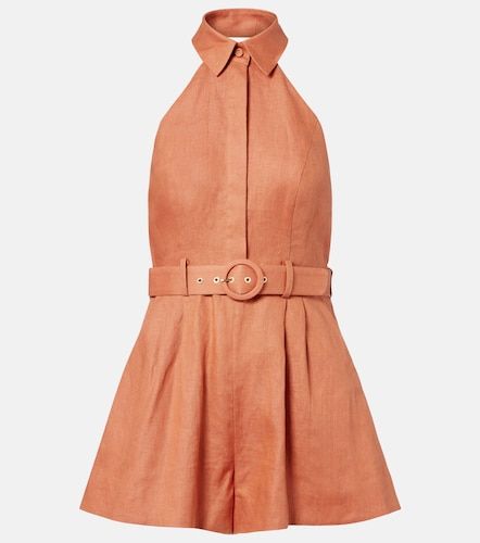 Awaken belted linen romper - Zimmermann - Modalova