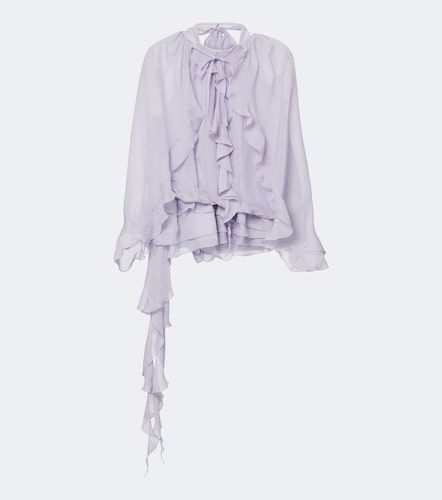 Blusa de chifón con volantes - Jacques Wei - Modalova