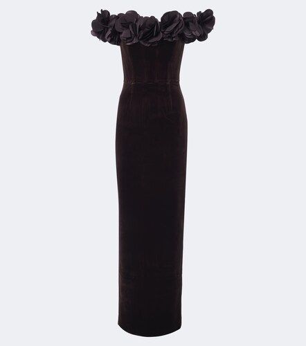 Charles off-shoulder velvet bustier gown - Rebecca Vallance - Modalova