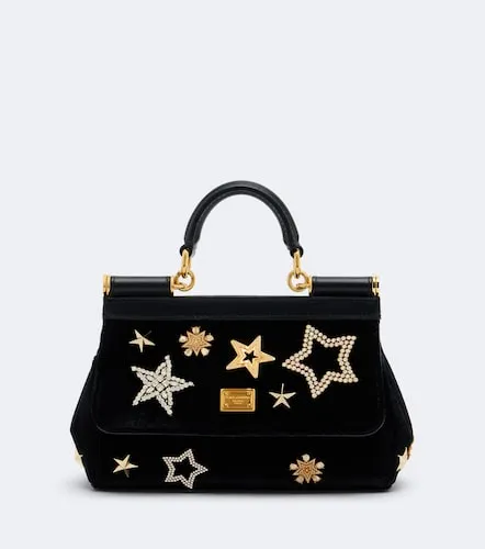Sicily Small velvet top-handle bag - Dolce&Gabbana - Modalova