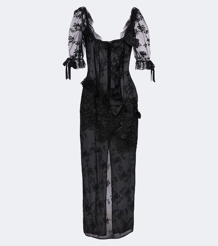 Midikleid mit Spitze - Alessandra Rich - Modalova