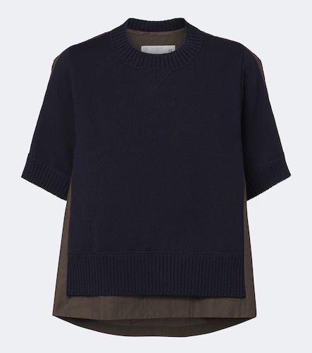 Top de punto en mezcla de algodón - Sacai - Modalova