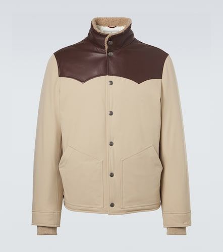 Wattierte Jacke mit Leder - Brunello Cucinelli - Modalova