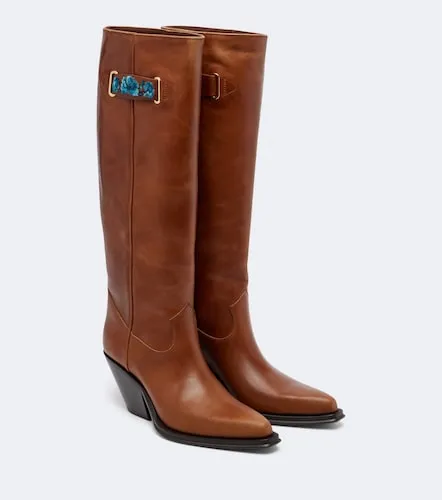 Azelan leather knee-high boots - Chloe - Modalova