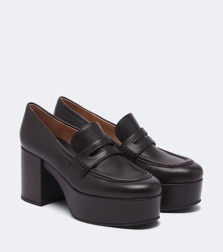 Mocasines con plataforma de piel - Gianvito Rossi - Modalova