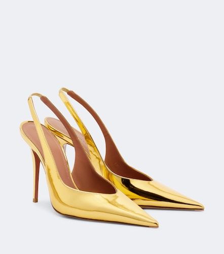 Pumps slingback Anok in pelle metallizzata - Amina Muaddi - Modalova
