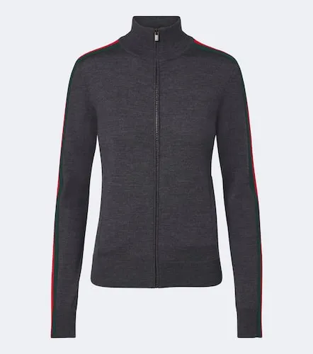 Cardigan Web Stripe in lana con zip - Gucci - Modalova