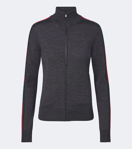 Cárdigan de lana con cremallera y Web - Gucci - Modalova