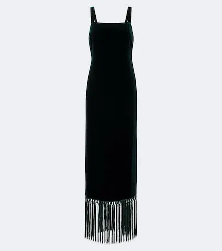 Palermo fringed velvet maxi dress - Taller Marmo - Modalova