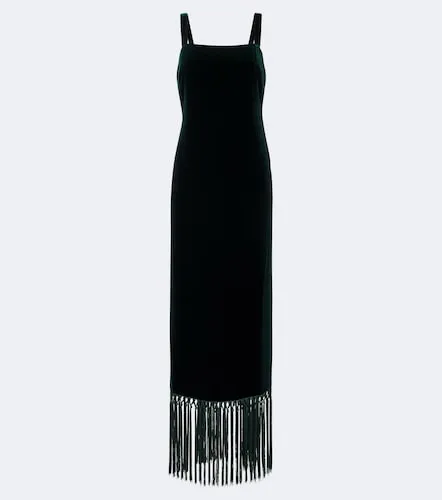 Palermo fringed velvet maxi dress - Taller Marmo - Modalova