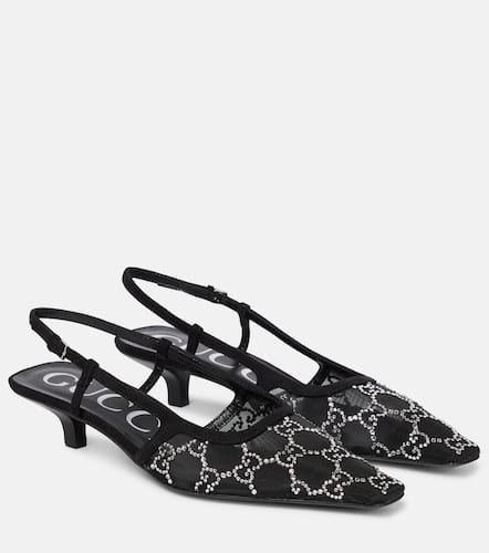 Demi embellished slingback pumps - Gucci - Modalova