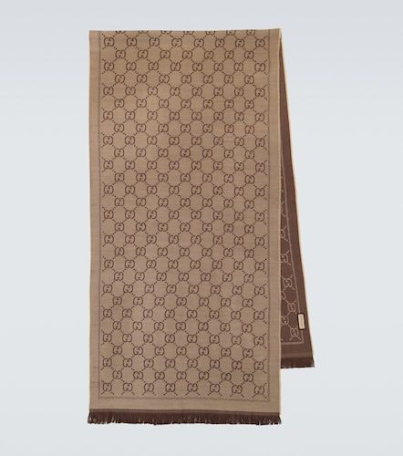 Bufanda de lana con GG en jacquard - Gucci - Modalova