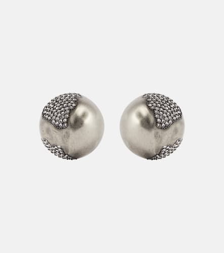 Crystal-embellished clip-on earrings - Saint Laurent - Modalova