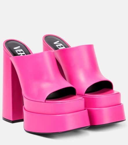 Versace Leather platform mules - Versace - Modalova