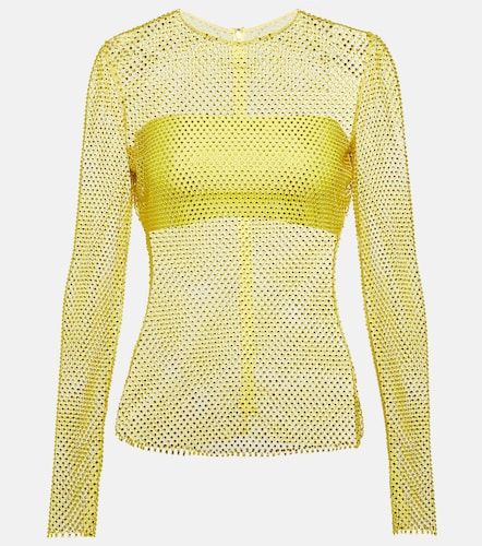 Top in mesh con cristalli - Giuseppe di Morabito - Modalova