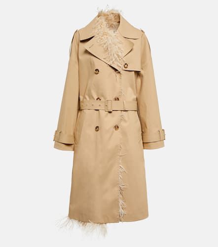 Trench in cotone con piume - Valentino - Modalova