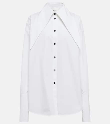 Camisa de popelín de algodón plisada - Jil Sander - Modalova