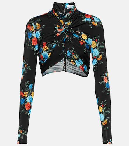 Rabanne Floral jersey crop top - Rabanne - Modalova