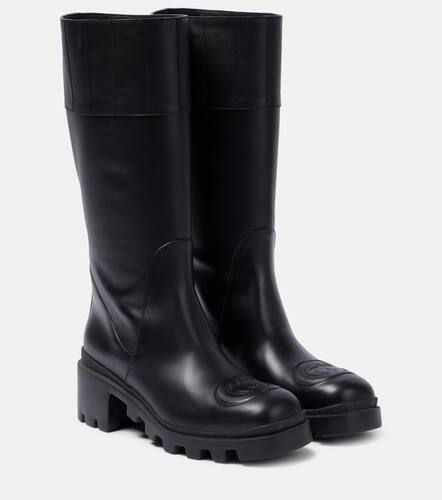 Gucci GG leather knee-high boots - Gucci - Modalova