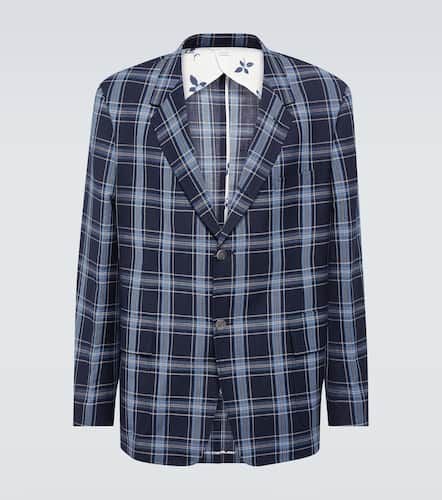 Checked wool and linen blazer - Thom Browne - Modalova