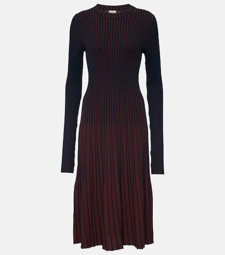 Striped pleated ribbed-knit midi dress - Tod's - Modalova