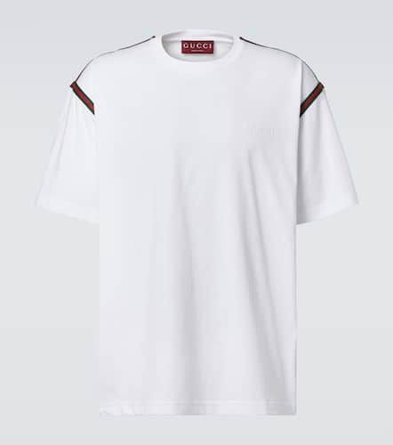 Embroidered cotton jersey T-shirt - Gucci - Modalova