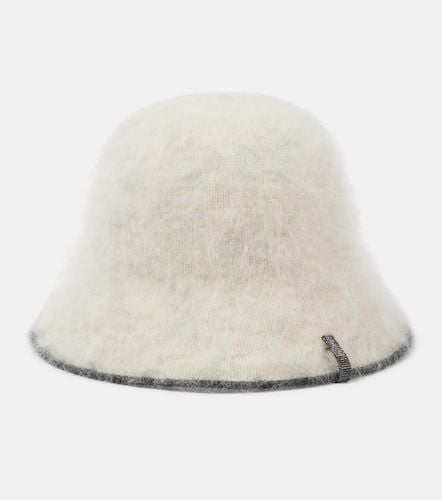 Knitted mohair-blend cloche hat - Brunello Cucinelli - Modalova