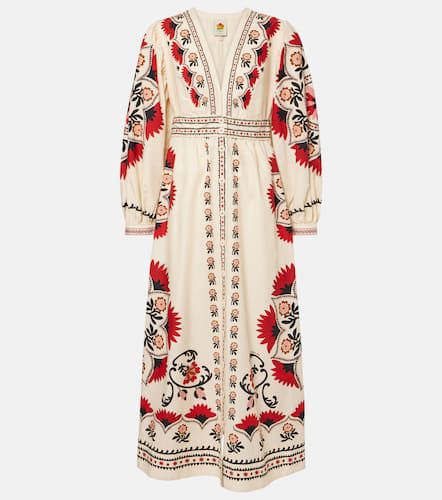 Cashew Mandala Cream printed maxi dress - Farm Rio - Modalova