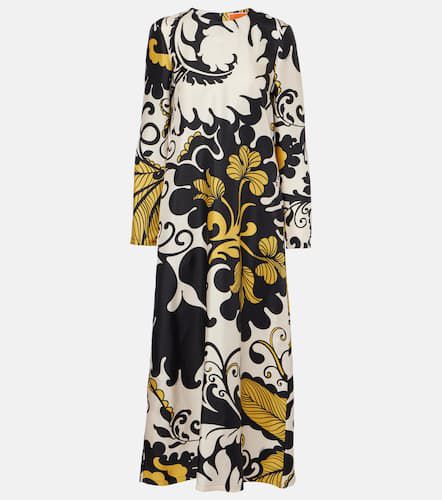 Swing printed silk twill midi dress - La DoubleJ - Modalova