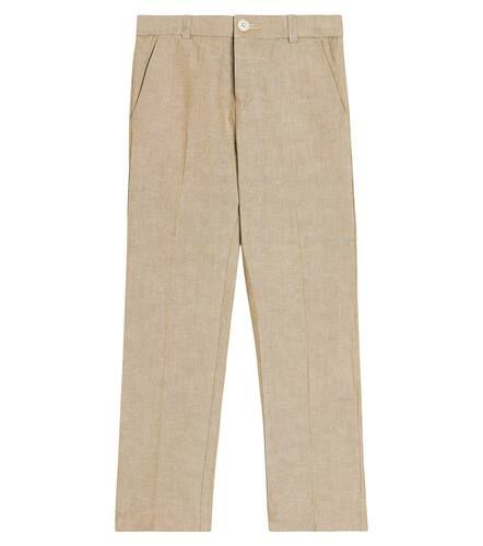 Peter linen and cotton straight pants - Bonpoint - Modalova