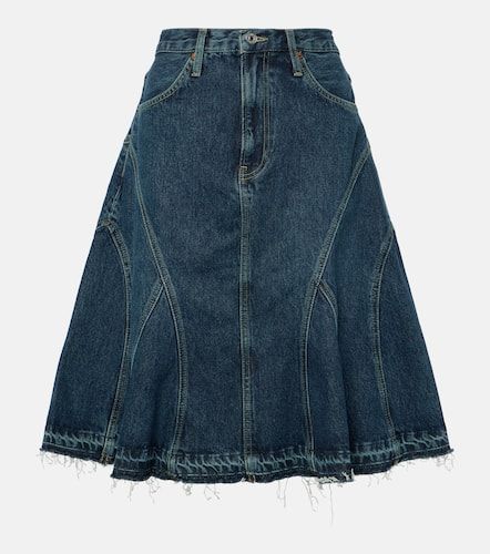 Re/Done Pleated denim midi skirt - Re/Done - Modalova