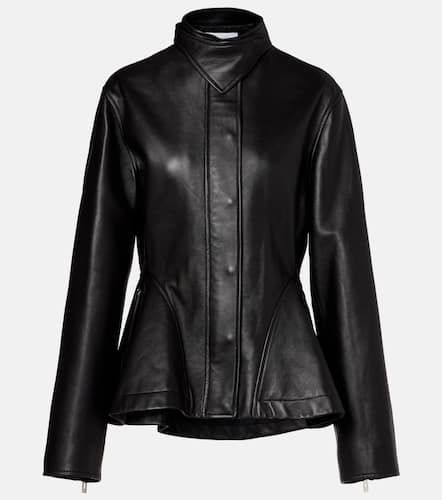 AlaÃ¯a Peplum leather jacket - Alaia - Modalova