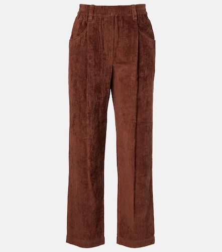 Pantaloni a gamba larga in velluto a coste di cotone - Brunello Cucinelli - Modalova