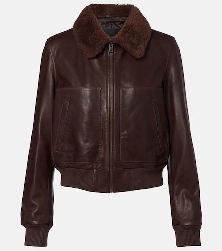 Giacca in pelle con shearling - Nili Lotan - Modalova