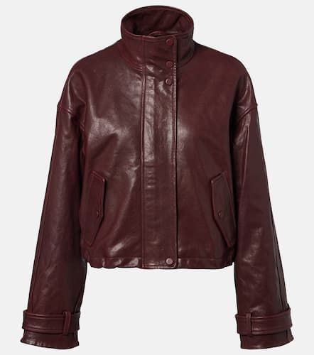 Bateman cropped leather jacket - Veronica Beard - Modalova