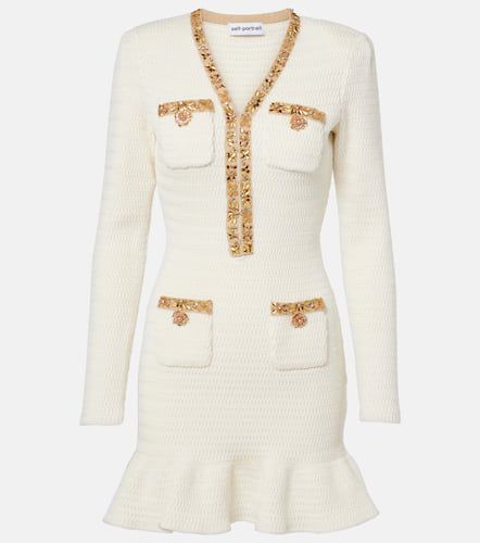 Embellished knitted minidress - Self-Portrait - Modalova