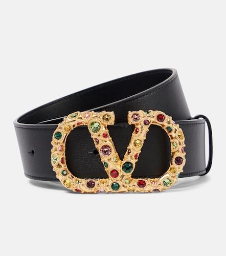 VLogo Signature embellished leather belt - Valentino Garavani - Modalova