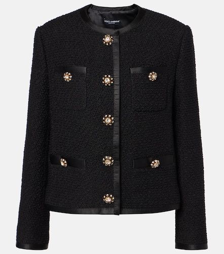 Giacca in tweed di misto lana e seta - Dolce&Gabbana - Modalova