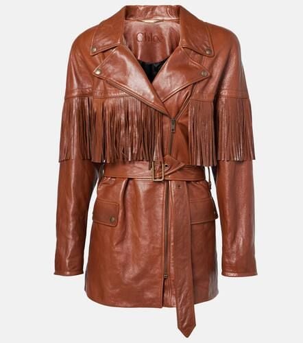 ChloÃ© Fringed leather jacket - Chloe - Modalova