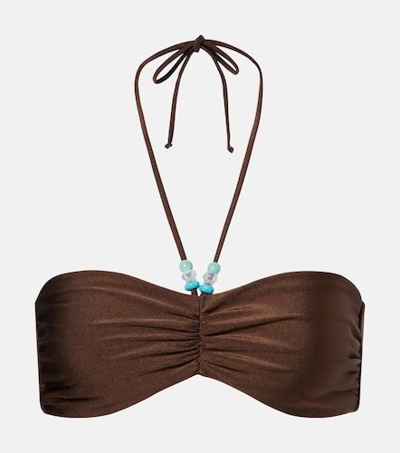 Zoe beaded ruched bikini top - Jade Swim - Modalova