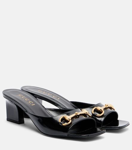Mules Signora de charol con Horsebit - Gucci - Modalova