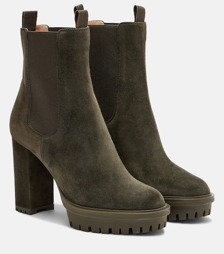 Botines con plataforma Barry de ante - Gianvito Rossi - Modalova