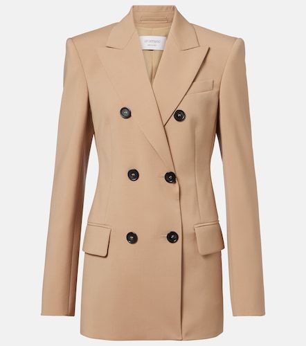 Double-breasted virgin wool blazer - Sportmax - Modalova