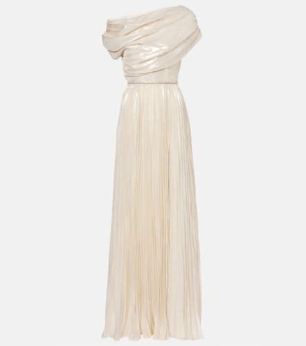 Asymmetric draped silk-blend chiffon maxi dress - Self-Portrait - Modalova
